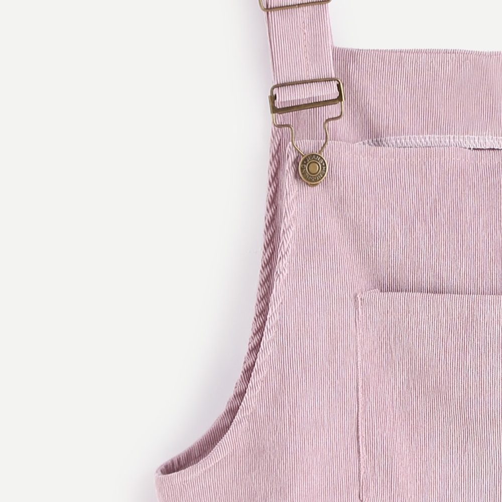 Pink Corduroy Dress Pullover Overalls